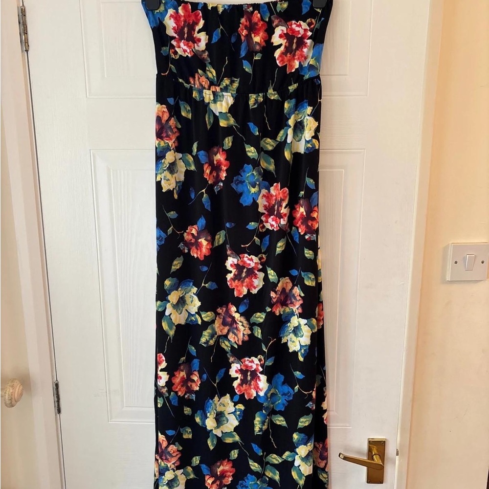 Red and Pink Sheath Maxi Dress Spaghetti Strap Sleeveless
